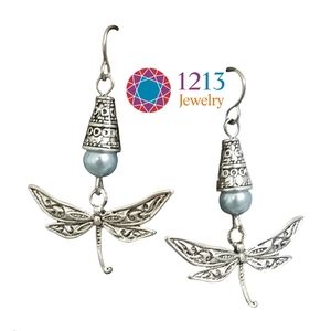 Handcreated Dragonfly Earrings on Stainless Steel Ear Wires